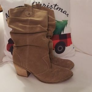 Ladies American Eagle Suede Cowboy Boots